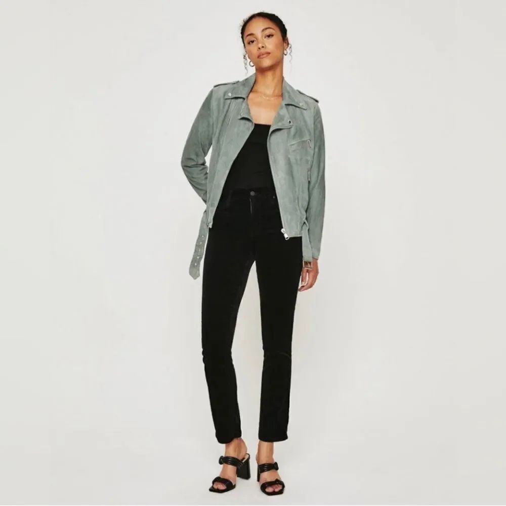 NWT AG Adriano Goldschmied Black
Velvet Mari Jean Size 24 High Rise Slim